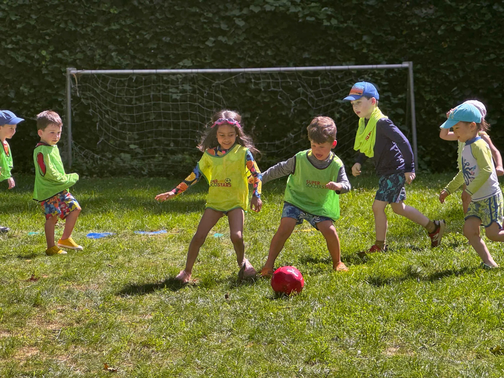 kids having fun at their sports summer camp